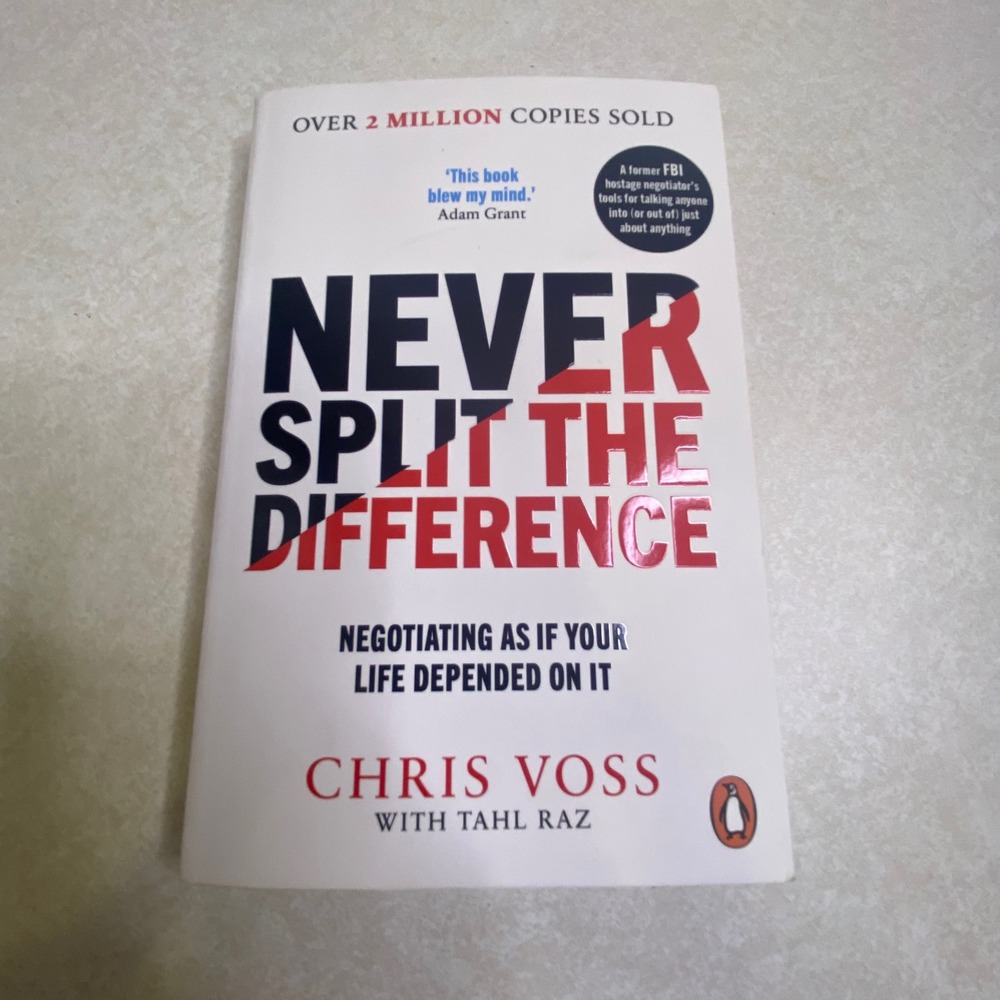 Never Split the Difference Chris Voss Paperback Negotiations Problem Solving